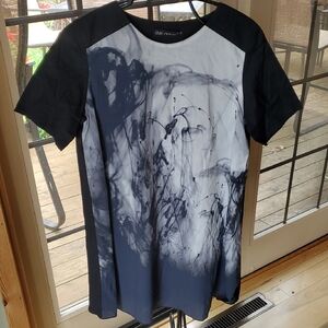 Eve‎ Gravel Monochrome Artistic Graphic Short Sleeve Sz. S Top/Dresa